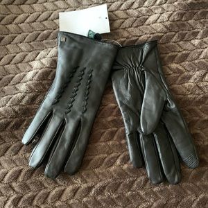 LAUREN Ralph Lauren Leather Touch Gloves Black